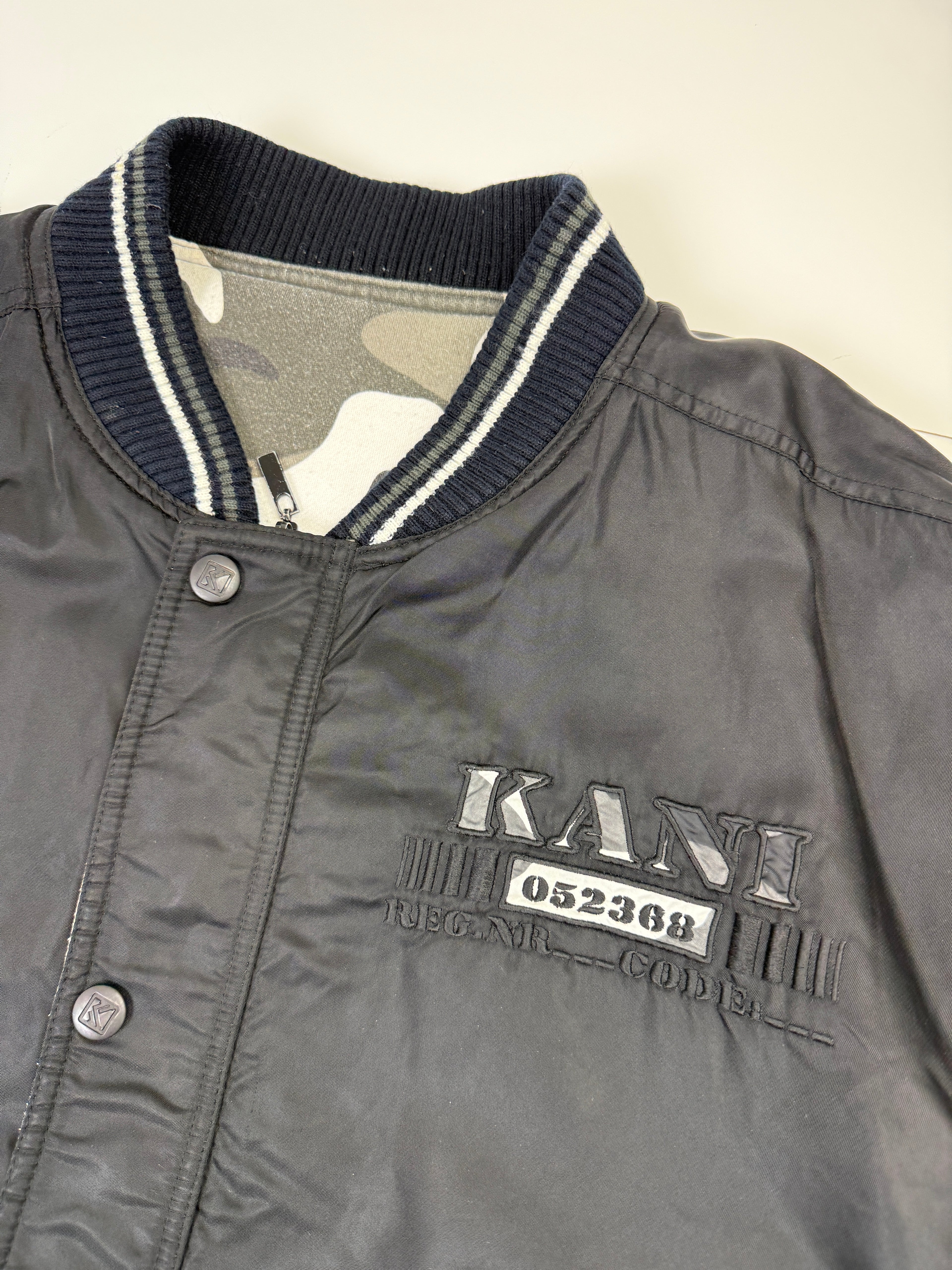 Vintage Karl Kani Reversible Camo Bomber Jacket