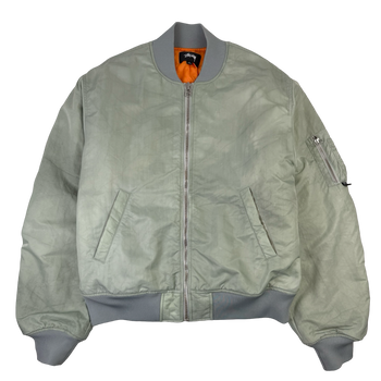 Stussy Dyed Nylon Bomber Jacket Stone (USED)