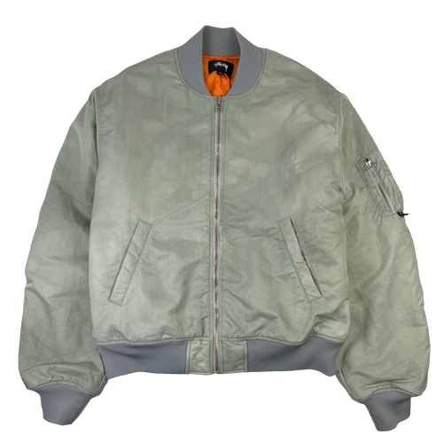 Stussy Dyed Nylon Bomber Jacket Stone (USED) | Vintage Clothing Store Canada