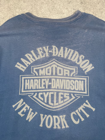 Vintage Harley Davidson Iron Horses Tee Blue
