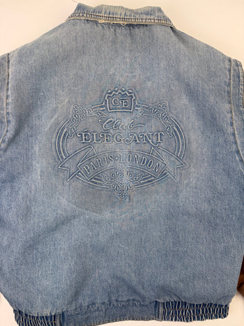 Vintage Club Elegant Fleece Lined Denim Jacket