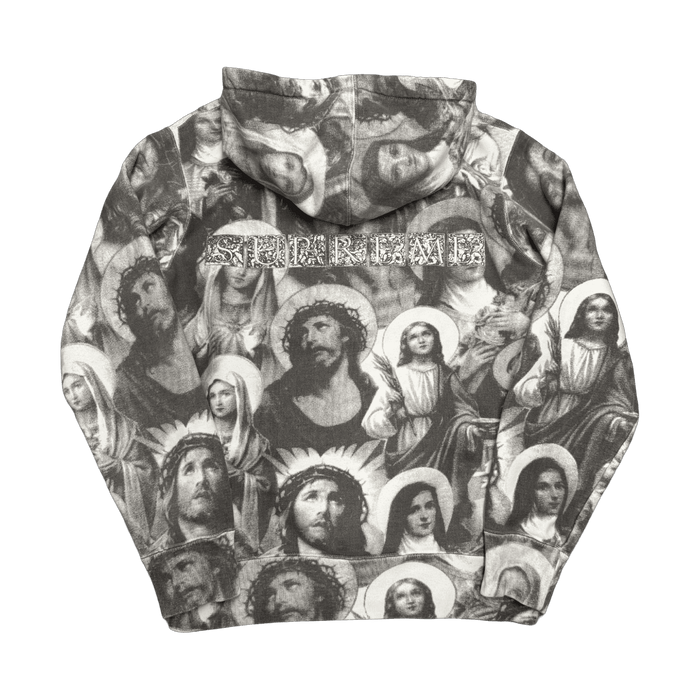 Supreme Jesus and Mary Hoodie Dark Grey (USED) | Vitnage Clothing Store Canada