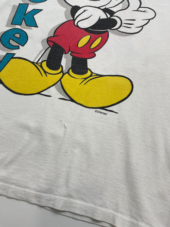 (M) Vintage Disney Mickey Mouse Tee White