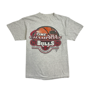 (L) Vintage '98 Chicago Bulls 6-Time Champs Tee Grey