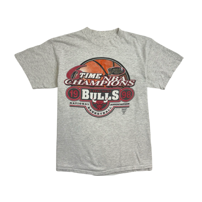 (L) Vintage '98 Chicago Bulls 6-Time Champs Tee Grey