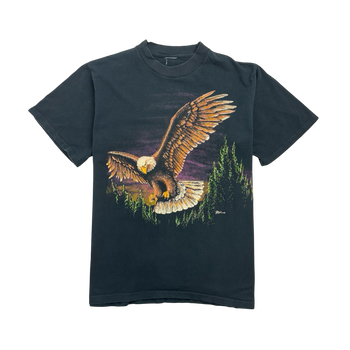 (L) Vintage Nature Eagle Tee Black