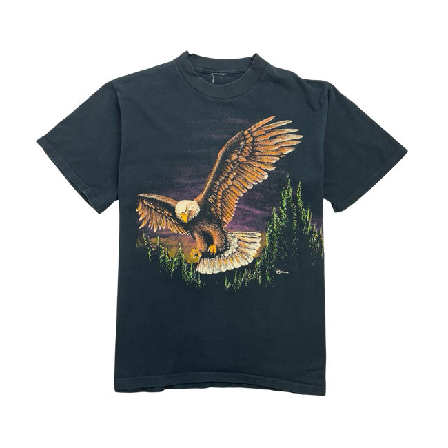 (L) Vintage Nature Eagle Tee Black