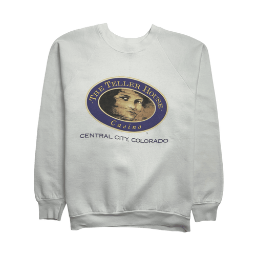 (L) Vintage The Teller House Casino Sweatshirt White | Vintage Clothing Store Canada