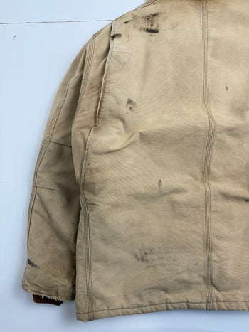Vintage Carhartt Quilt Lined Arctic Work Jacket Tan