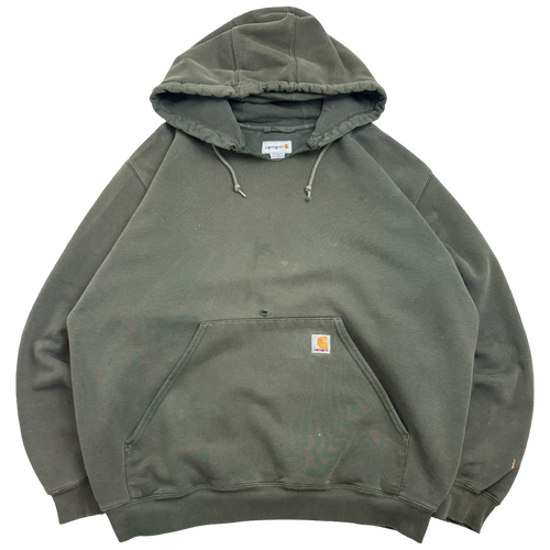 Vintage 2000's Carhartt Pullover Hoodie Green | Vintage Clothing Store Canada