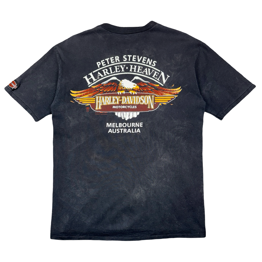 Vintage Harley Davidson Gasoline Tee Black