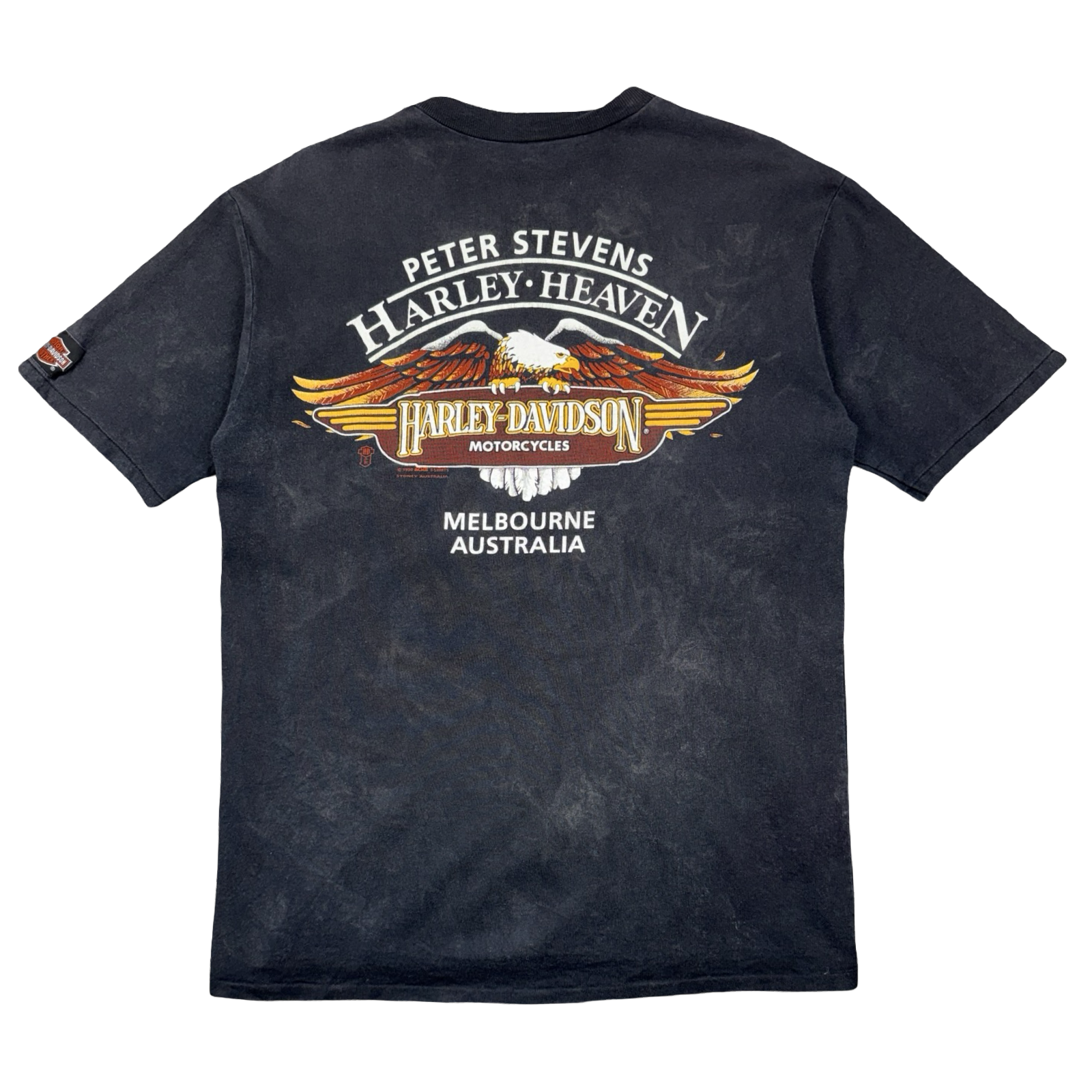 Vintage Harley Davidson Gasoline Tee Black
