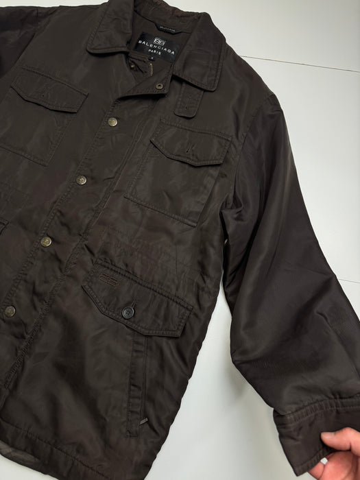 Vintage Balenciaga Paris Nylon Chore Jacket Brown | Vitnage Clothing Store Canada