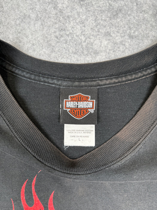 Vintage Harley Davidson Barnes Flame Tee Black | Vitnage Clothing Store Canada