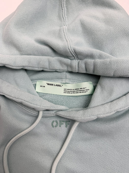 OFF-WHITE Diagonal Hoodie Mint Green (USED) | Vitnage Clothing Store Canada
