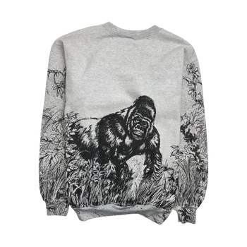 Vintage 90s Nature Gorilla Sweatshirt White