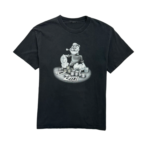 (M) Vintage Popeye The Sailor Man Tee Black | Vintage Clothing Store Canada