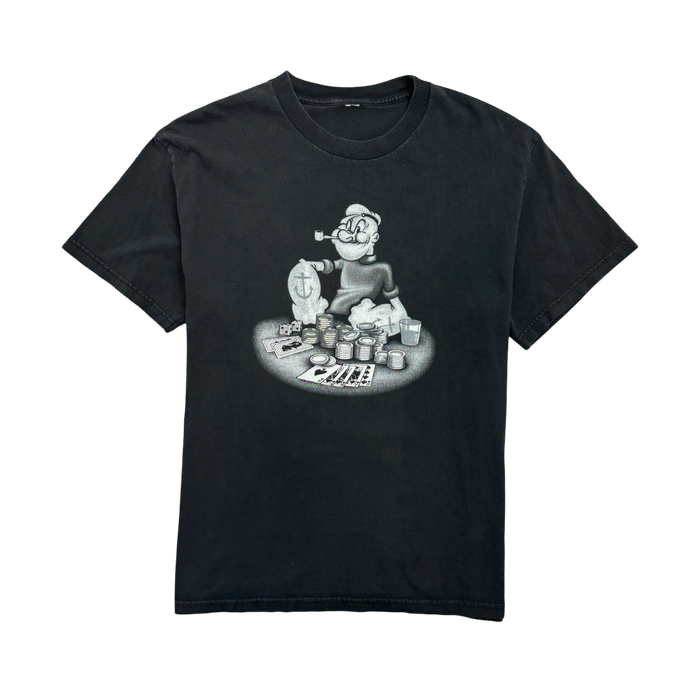 (M) Vintage Popeye The Sailor Man Tee Black | Vitnage Clothing Store Canada