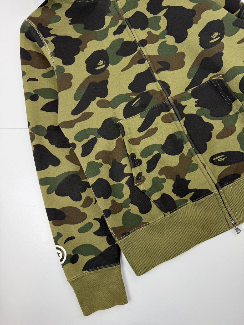 BAPE 1st Camo Shark Windstopper Full Zip Up Hoodie (USED)