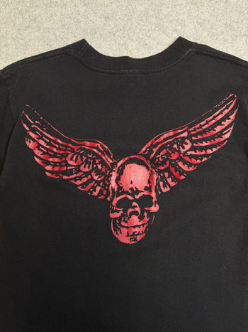 Vintage Chrome Hearts Foti Skull Wing Pocket Tee Black/Red