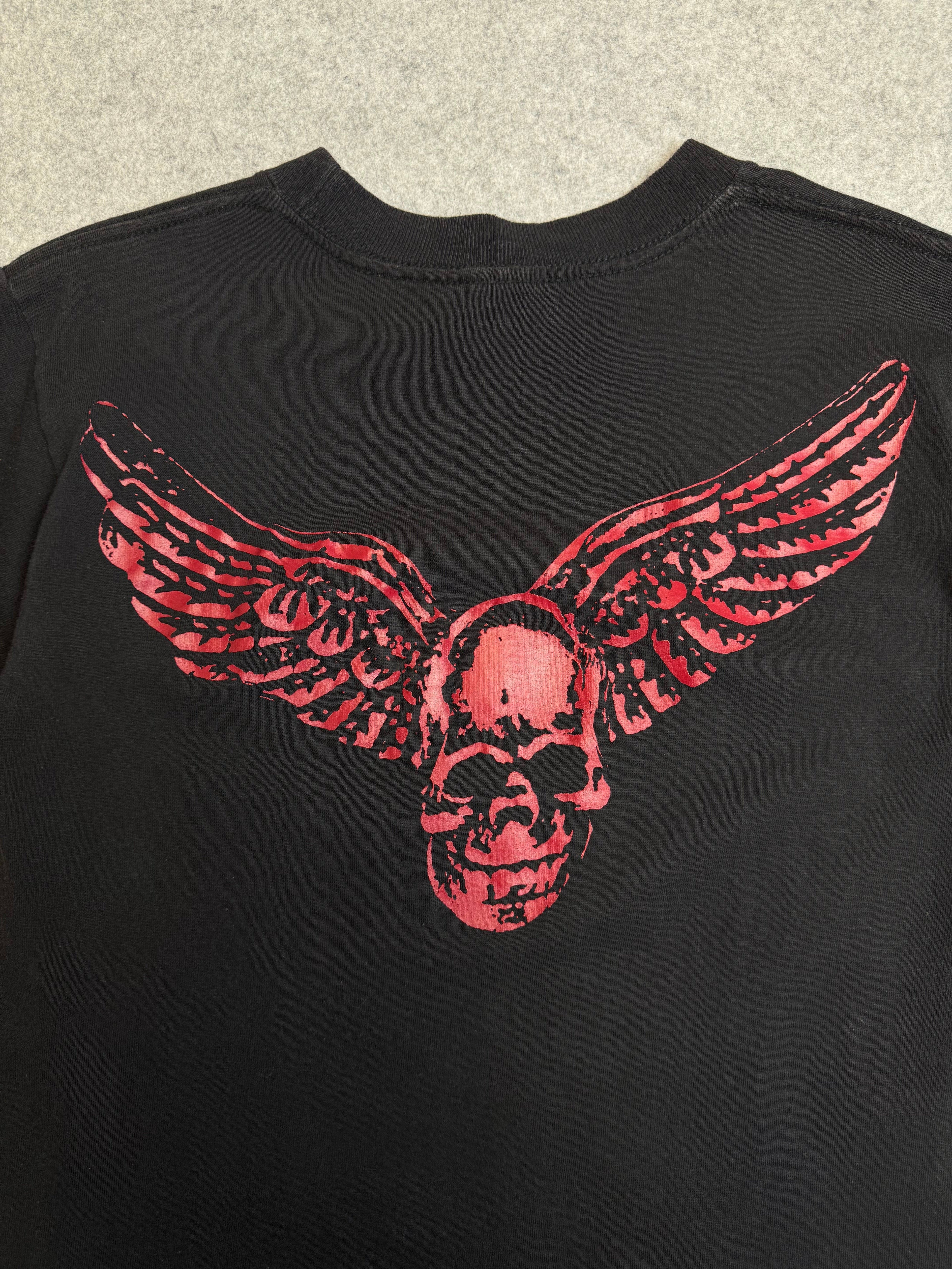 Vintage Chrome Hearts Foti Skull Wing Pocket Tee Black/Red