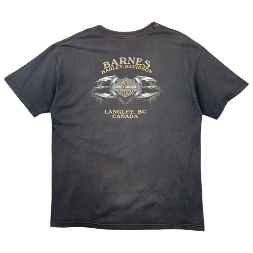 Vintage Harley Davidson Barnes Flame Tee Black | Vintage Clothing Store Canada