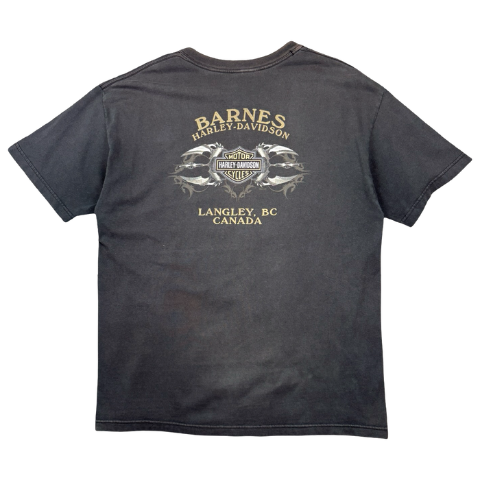 Vintage Harley Davidson Barnes Flame Tee Black | Vitnage Clothing Store Canada