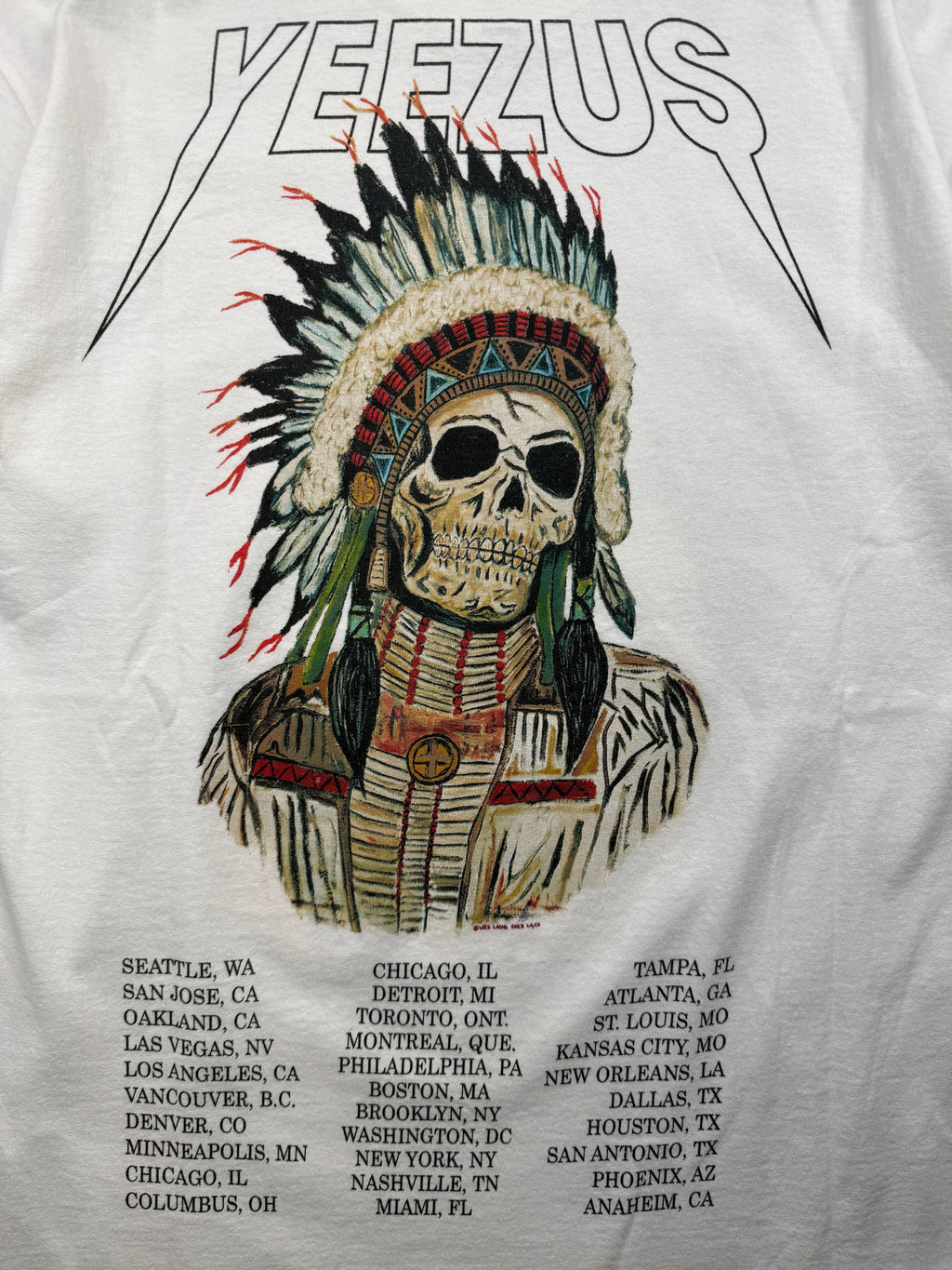 Kanye West Yeezus Chief Skull Tour Tee White