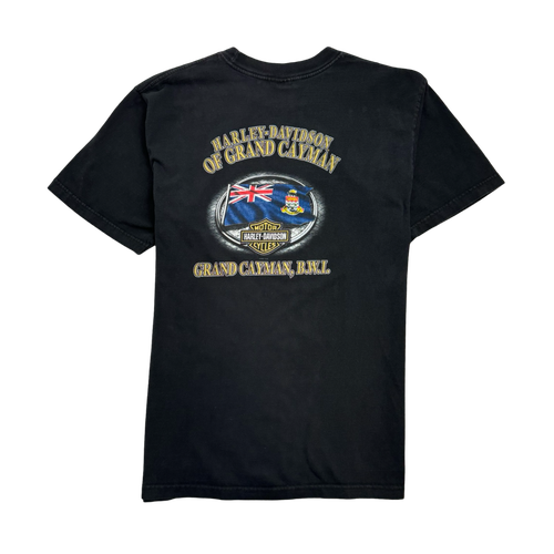 (L) Vintage '07 Harley Davidson Of Grand Cayman Tee Black | Vintage Clothing Store Canada