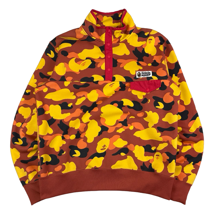 BAPE 1st Camo Snap Fleece Yellow (USED) | Vitnage Clothing Store Canada