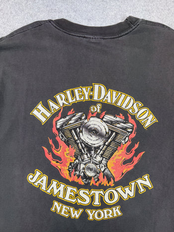 Vintage Harley Davidson Symbol Of Freedom Eagle Tee Black
