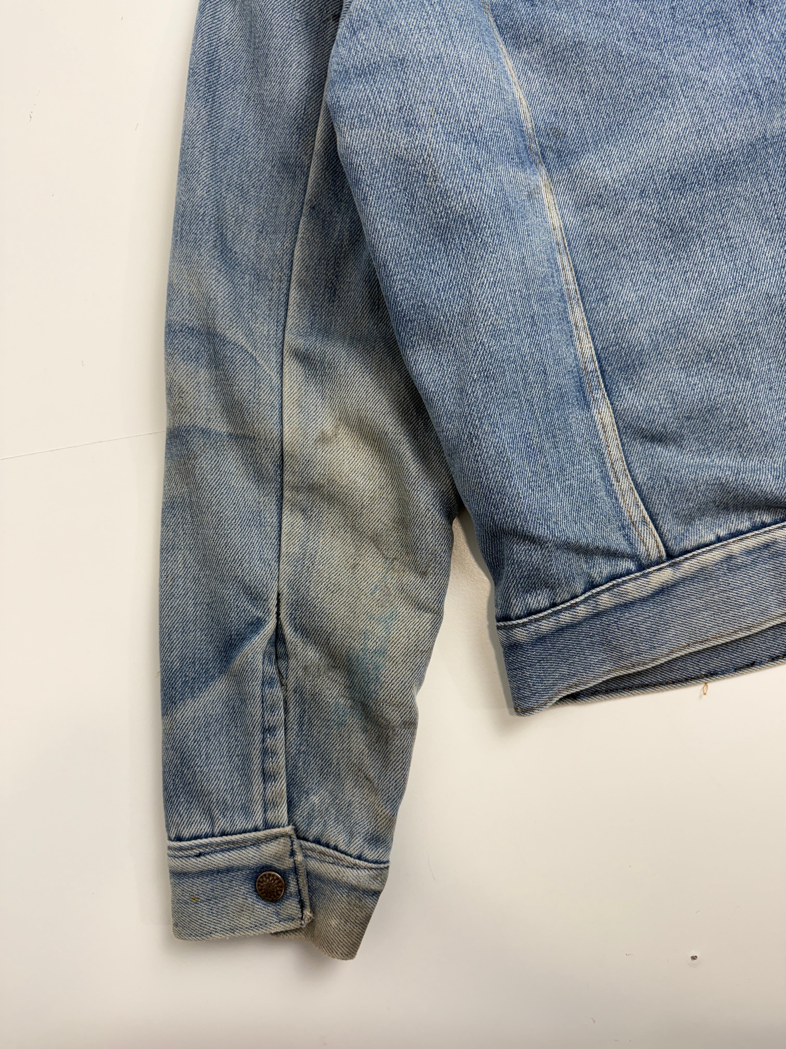Vintage Red Interior Insulated Denim Jacket