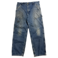 Carhartt Plaid Lined Carpenter Denim Pants