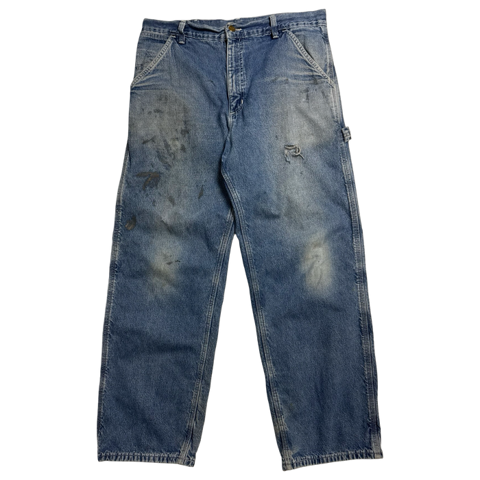 Carhartt Plaid Lined Carpenter Denim Pants | Vitnage Clothing Store Canada