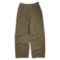Concrete Side Pocket Embroidered Pants Olive