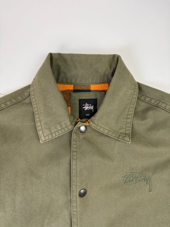 Stussy Canvas Coach Jacket Olive (USED)
