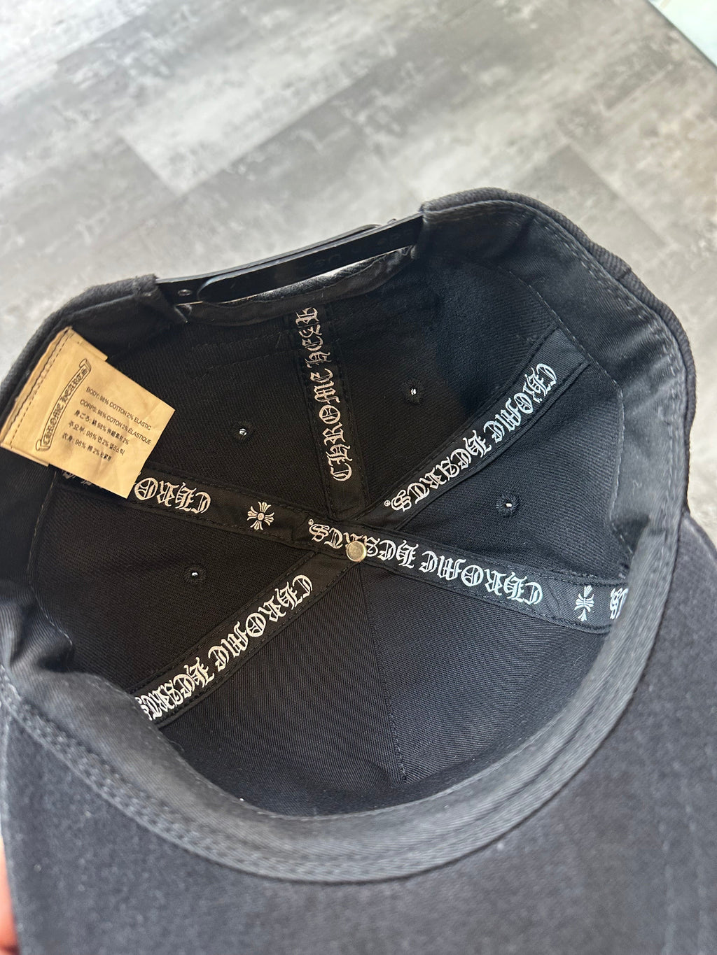 Chrome Hearts Cross Snapback Hat Black