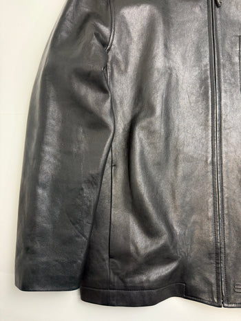 Vintage Balenciaga Paris BB Leather Jacket Black