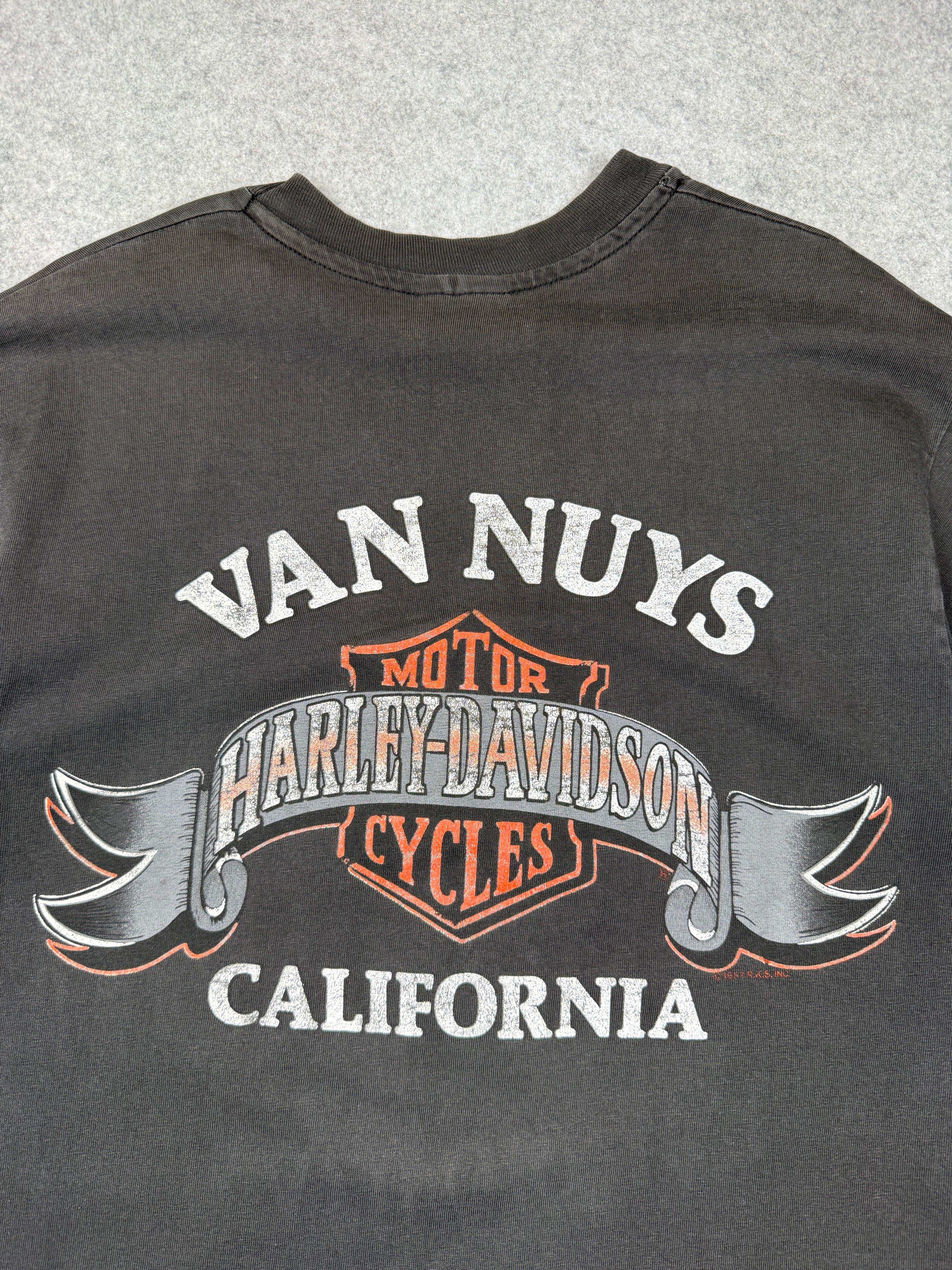 Vintage Harley Davidson National MDA Poker Run Tee Black