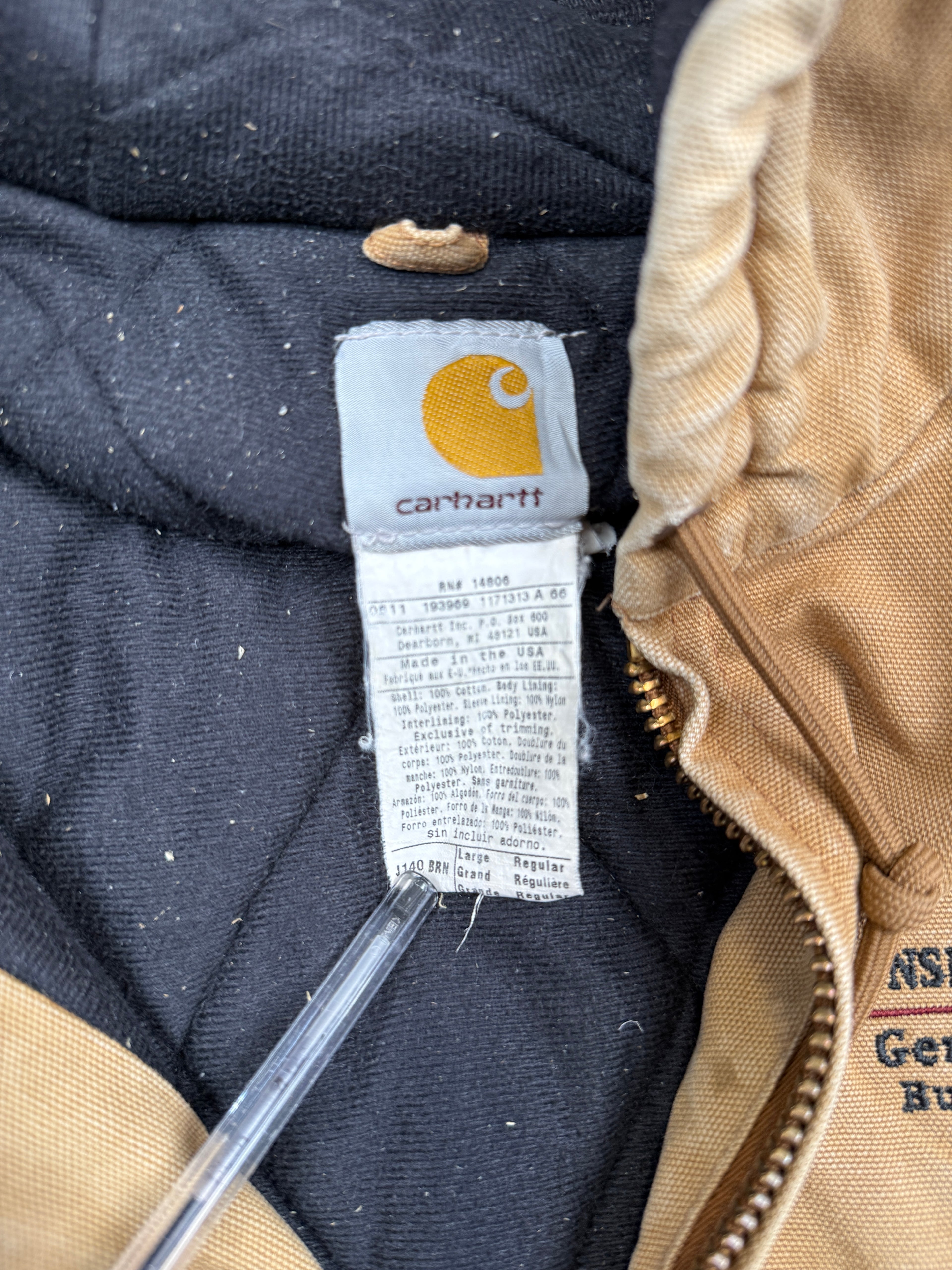 Vintage Carhartt Active Hooded Jacket Khaki
