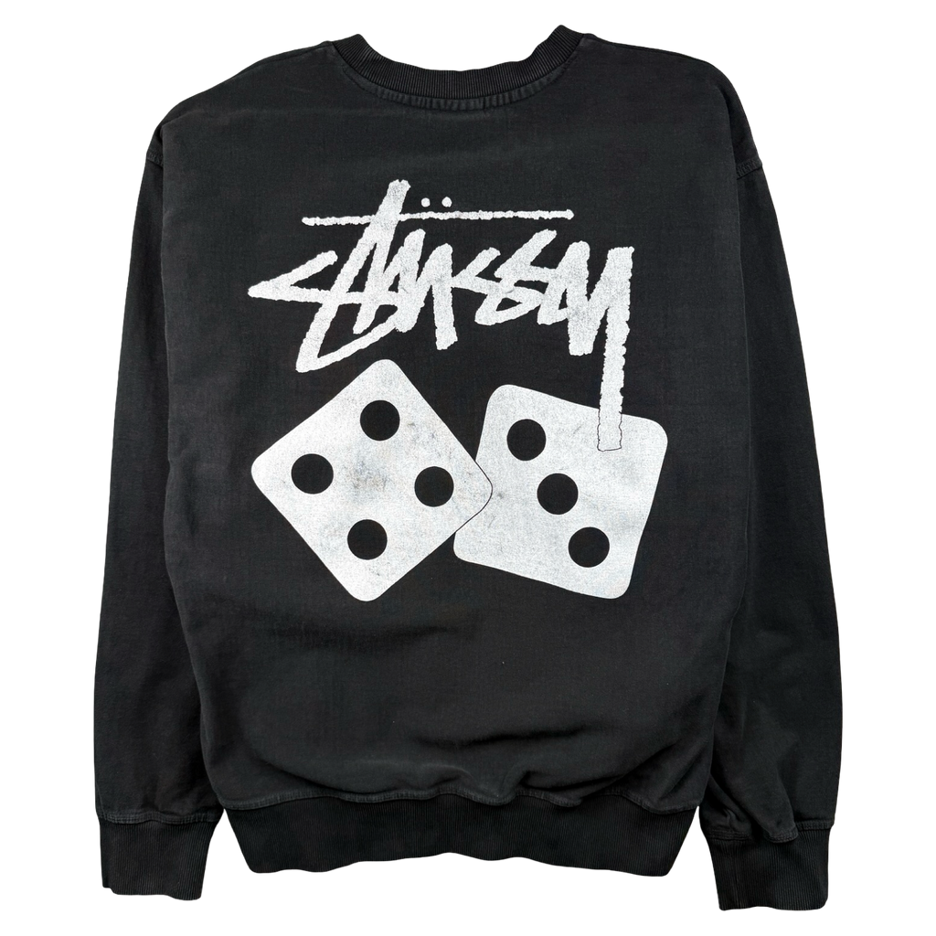 Stussy Dice Pigment Dyed Crewneck Black (USED)