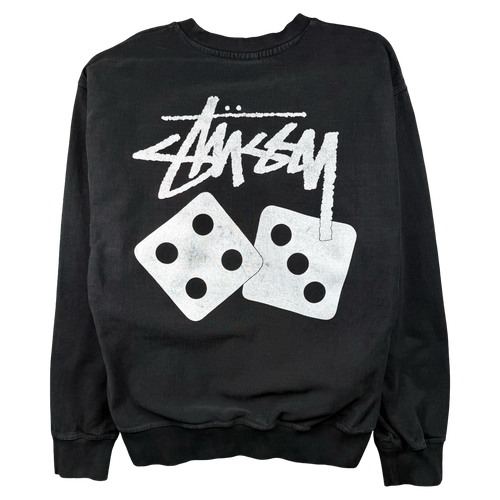 Stussy Dice Pigment Dyed Crewneck Black (USED)