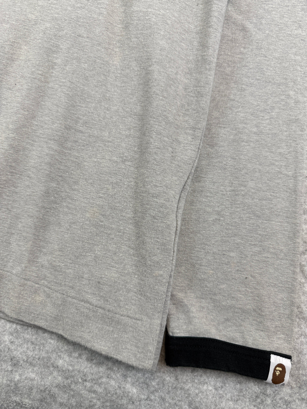 BAPE Logo L/S Tee Grey