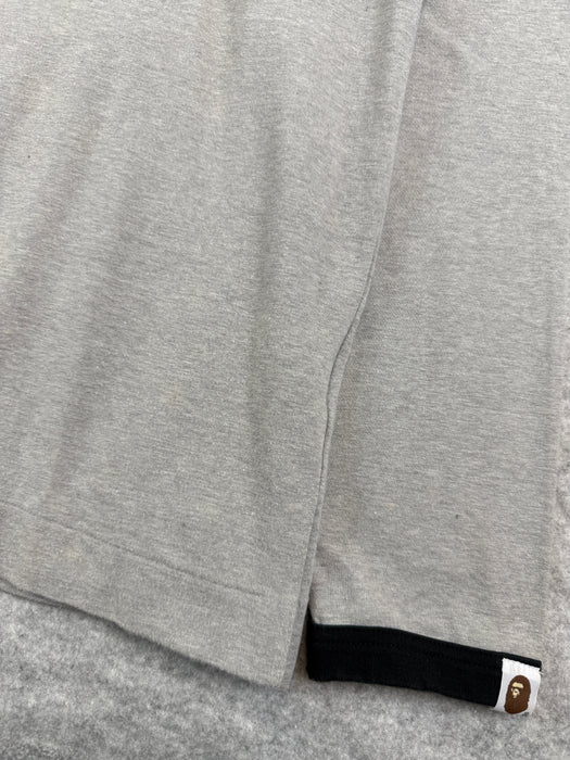 BAPE Logo L/S Tee Grey | Vitnage Clothing Store Canada