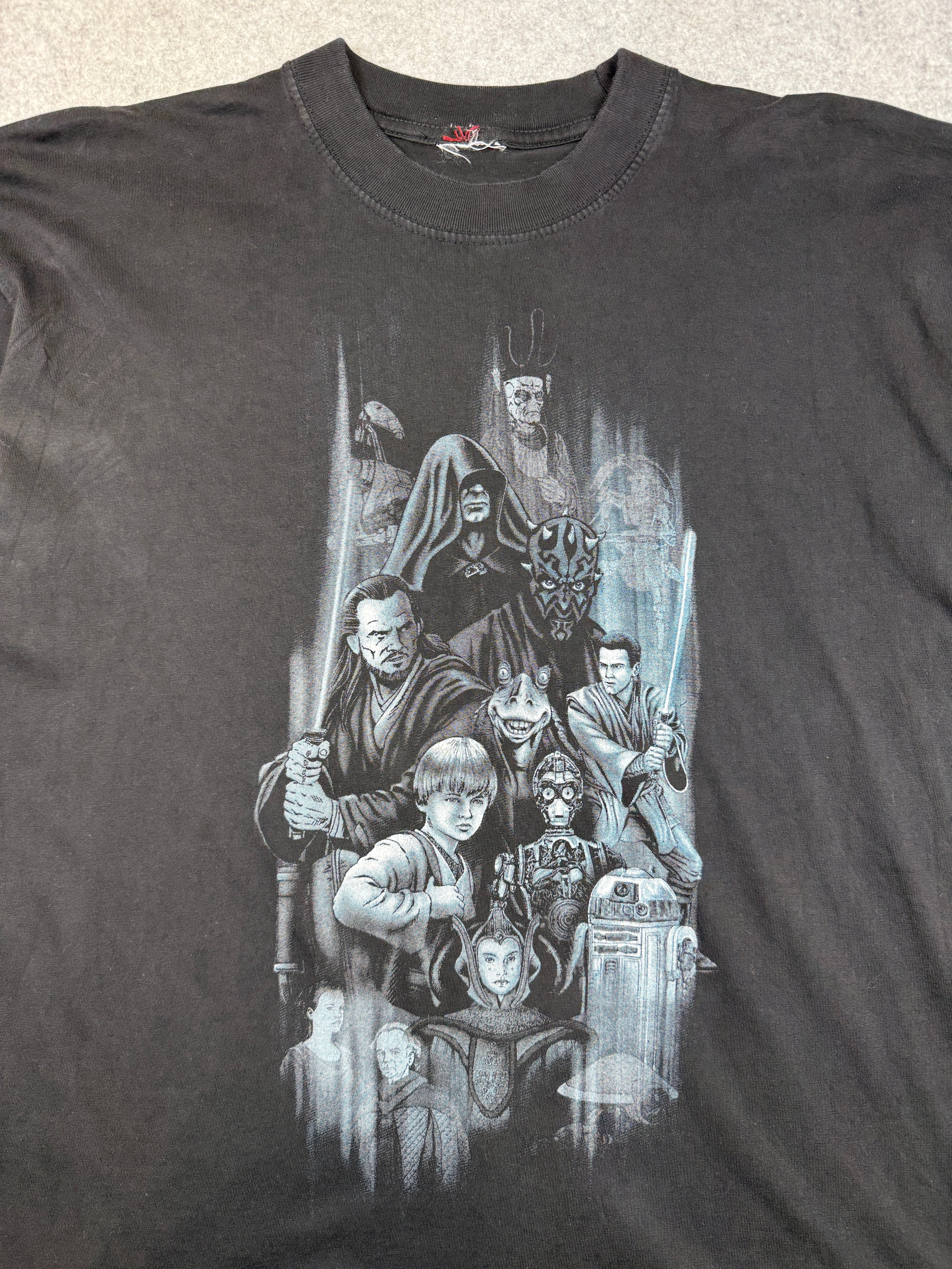 Vintage Star Wars Episode 1 Characters Tee Black