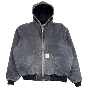 Vintage Carhartt Active Hooded Jacket Faded Black