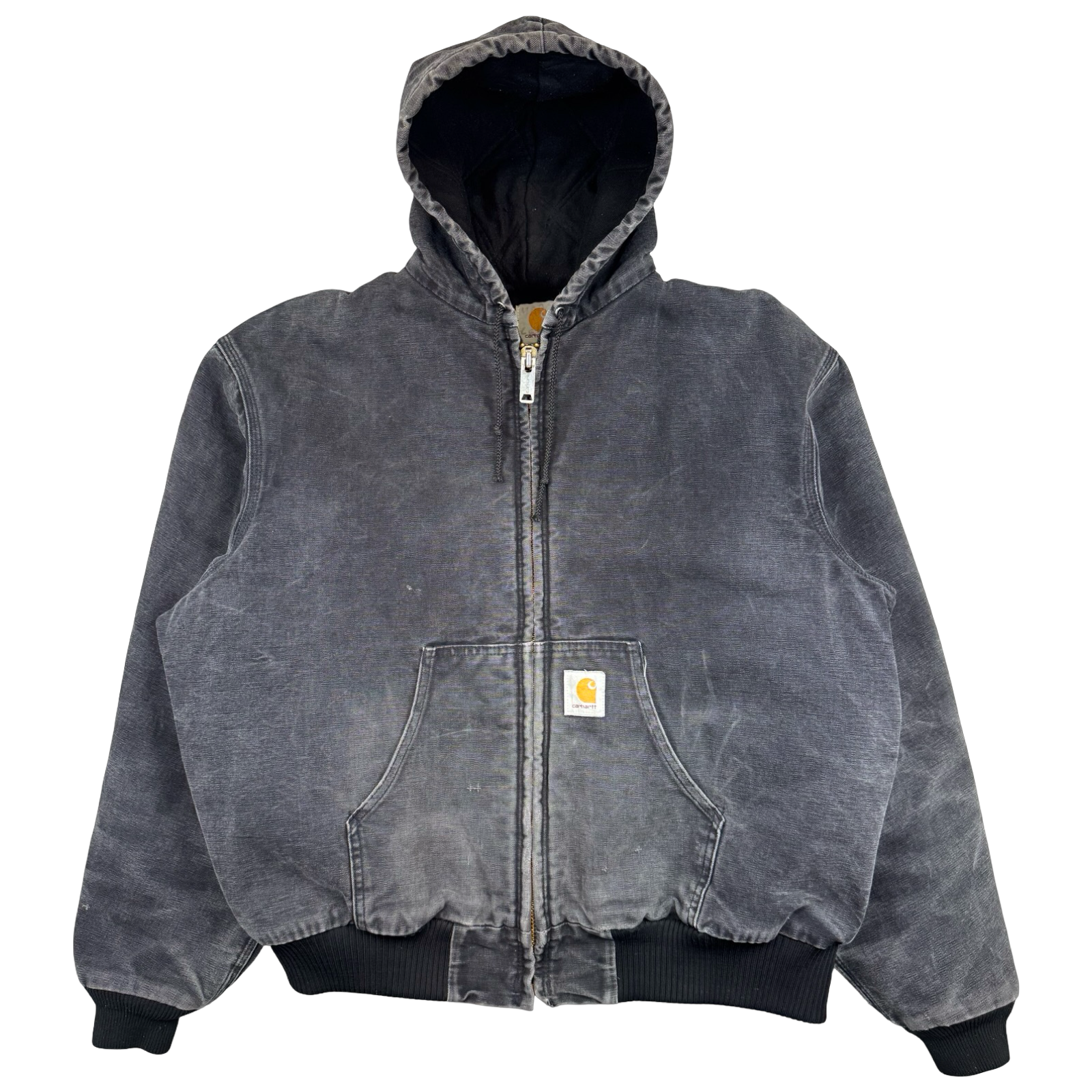 Vintage Carhartt Active Hooded Jacket Faded Black