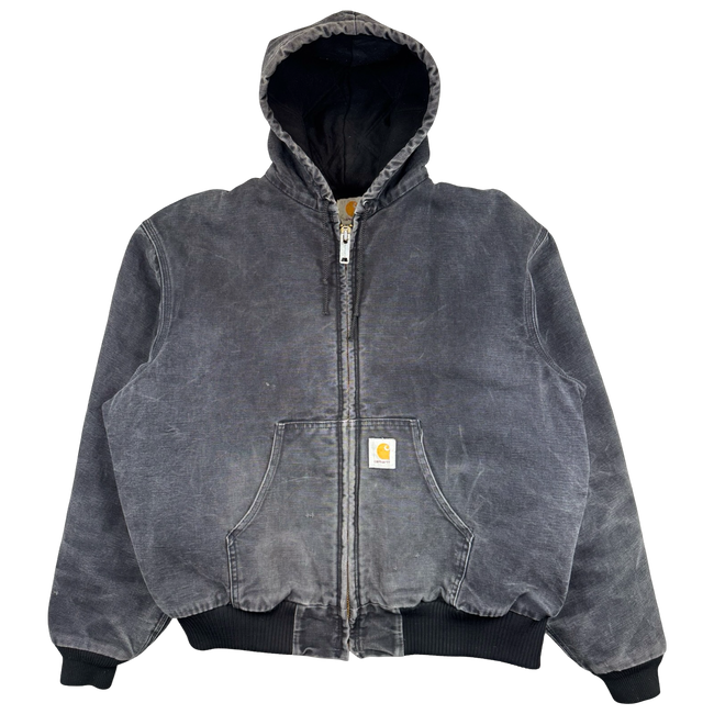 Vintage Carhartt Active Hooded Jacket Faded Black