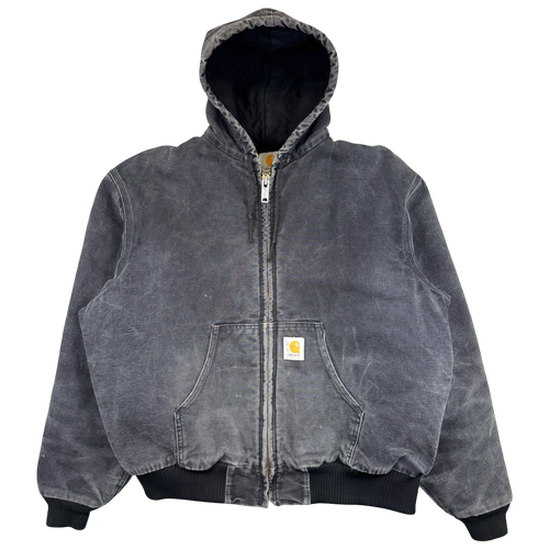 Vintage Carhartt Active Hooded Jacket Faded Black | Vintage Clothing Store Canada