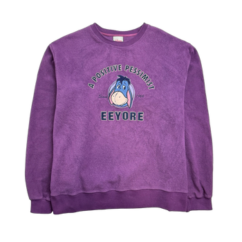 (XL) Vintage Disney Eyore Sweatshirt Fleece Purple